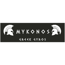 Mykonos Greek Food & GYROS logo.